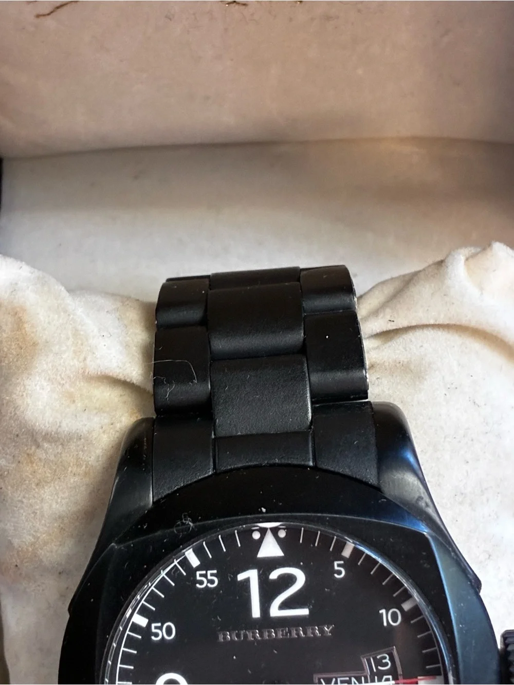 Burberry Mens Quartz Black Watch-BU7638 New Battery